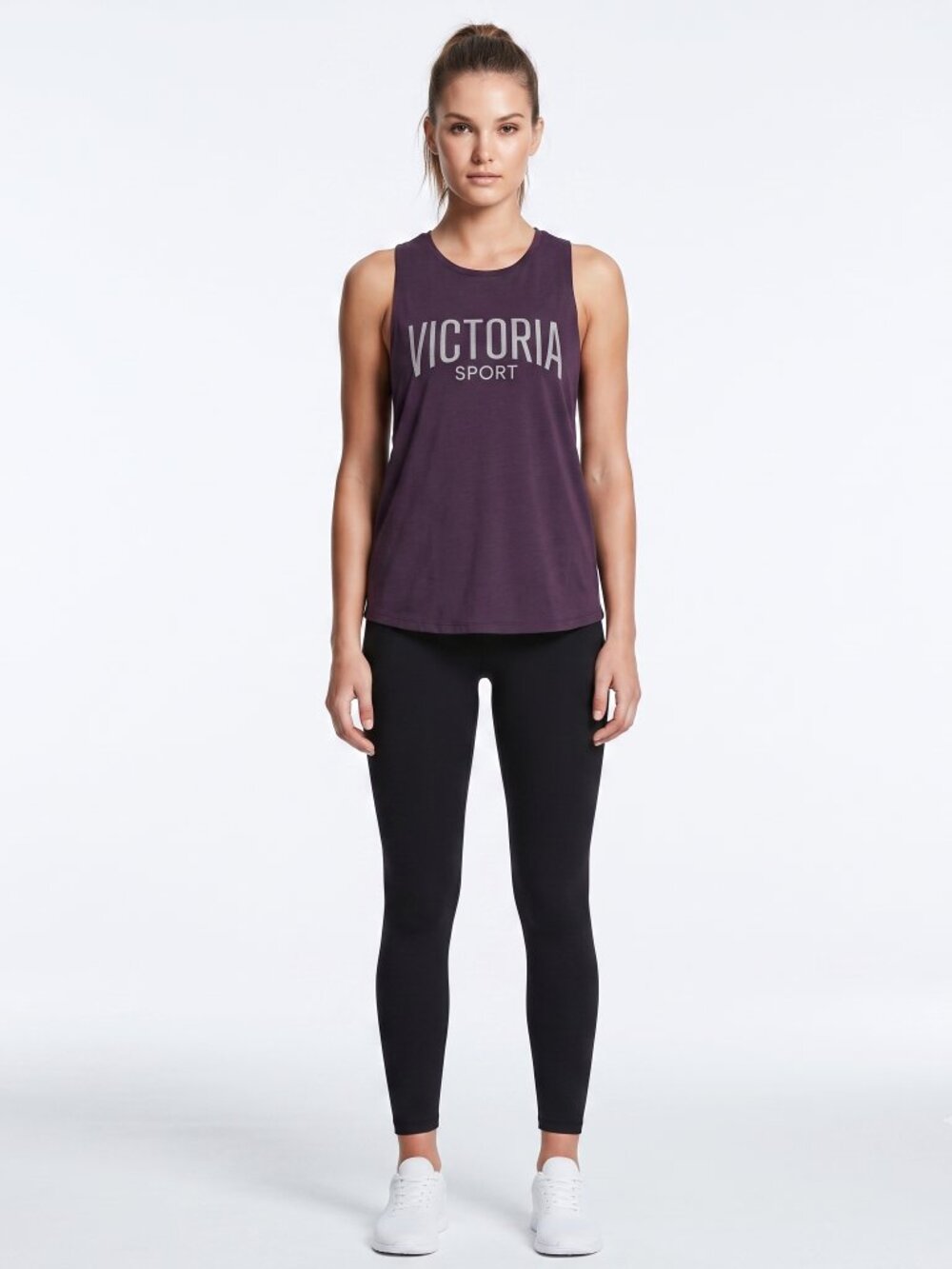*Victorias Secret Sport Women’s Purple Graphic Tank Top – Sleeveless Workout Shi